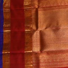 Kanchivaram Red Saree With Jari Boarder with Blouse