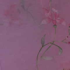 Muted Mauve Organdy Saree for a Graceful Aura