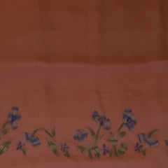 Light Orange Pure Chiffon Saree with Sheer Elegance