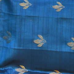 Kanchivaram Deep Blue Wine Boarder with Blouse