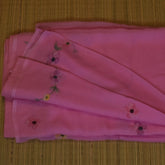 Deep Fuchsia Pure Chiffon Saree with Vibrant Flair