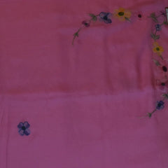 Deep Fuchsia Pure Chiffon Saree with Vibrant Flair