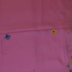 Deep Fuchsia Pure Chiffon Saree with Vibrant Flair