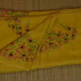 Golden Yellow Pure Chiffon Saree with Radiant Beauty