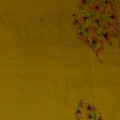 Golden Yellow Pure Chiffon Saree with Radiant Beauty