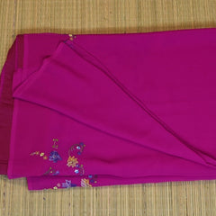 Vivid Fuchsia Pure Gadwal Silk Saree with Regal Finish
