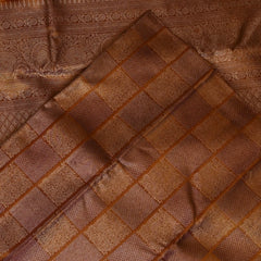 Kanchivaram Golden Saree Half Jari with Blouse