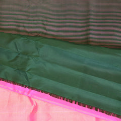 Half Pink & Half Black Pure Gadwal Silk Saree – A Dual-Toned Wonder