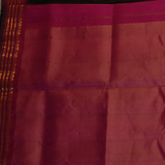 Half Pink & Half Black Pure Gadwal Silk Saree – A Dual-Toned Wonder