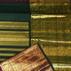 Kanchivaram Grape Wine Saree Jari Boarder with Blouse