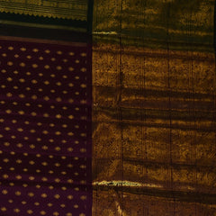 Kanchivaram Grape Wine Saree Jari Boarder with Blouse