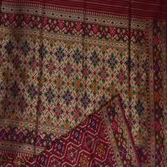 Benarasi pure silk deep pink saree with jari boarder