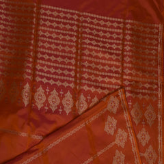 Benarasi pure silk orange & pink saree with jari work