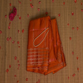 Benarasi pure silk orange & pink saree with jari work