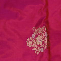 Benarasi pure silk orange pink saree with jari boarder