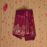 Benarasi pure silk violet and pink saree with jari boarder