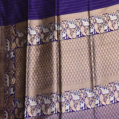 Benarasi pure silk violet saree with jari work