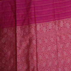 Benarasi pure silk deep pink saree with full jari work
