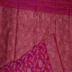 Benarasi pure silk deep pink saree with full jari work