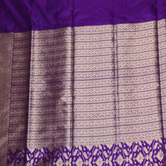 Benarasi pure silk violet saree with jari work