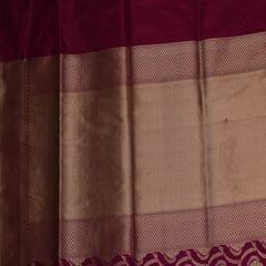 Benarasi pure silk deep pink saree with jari work