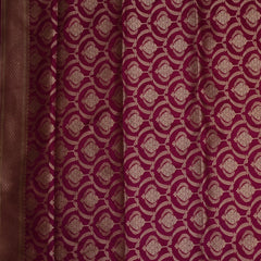 Benarasi pure silk deep pink saree with jari work