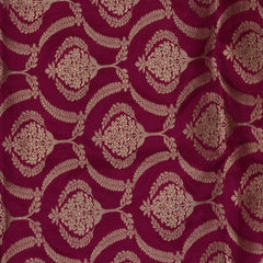 Benarasi pure silk deep pink saree with jari work