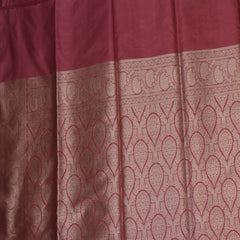 Benarasi pure silk salmon color saree with jari work