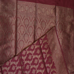 Benarasi pure silk salmon color saree with jari work