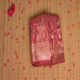 Benarasi pure silk salmon color saree with jari work