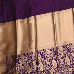 Benarasi pure silk indigo saree with jari work
