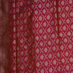 Benarasi pure silk orange & deep pink saree with jari work