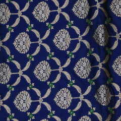 Benarasi pure silk navy blue saree with jari work