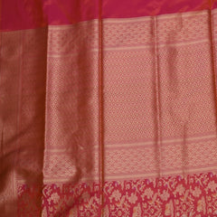 Benarasi pure silk pink & orange saree with jari work