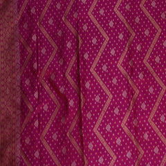 Benarasi pure silk deep pink saree with jari work