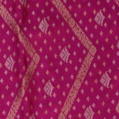 Benarasi pure silk deep pink saree with jari work