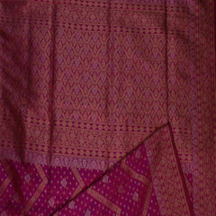 Benarasi pure silk deep pink saree with jari work