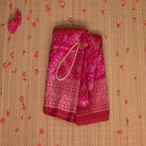 Benarasi pure silk deep pink saree with jari work
