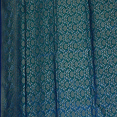 Benarasi pure silk turquoise blue saree with jari work