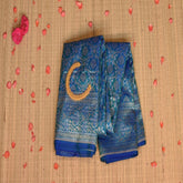 Benarasi pure silk turquoise blue saree with jari work