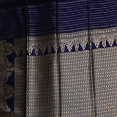 Benarasi pure silk dark blue saree with jari work