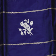 Benarasi pure silk dark blue saree with jari work