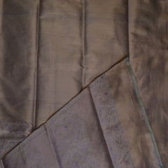 Benarasi pure silk peach puff color saree with jari boarder