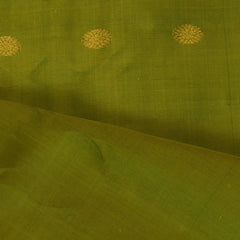 Olive Green Pure Gadwal Silk Saree with Timeless Appeal