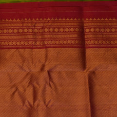 Olive Green Pure Gadwal Silk Saree with Timeless Appeal