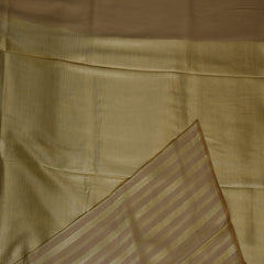 Benarasi monga silk khadi saree with gold jari stripes