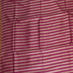 Benarasi monga silk deep pink saree with gold jari stripes
