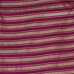 Benarasi monga silk deep pink saree with gold jari stripes