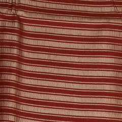 Benarasi monga silk red saree with gold jari stripes