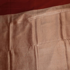 Benarasi monga silk red saree with gold jari stripes